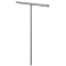 Laundry drying stand T-shape, steel tube 60mm | cross tube with 8 round pins 10x40mm | t-connector, 2-part with bolt M10 | total height: 2500mm | total width: 1500mm | with ground anchor, | hot-dip galvanized